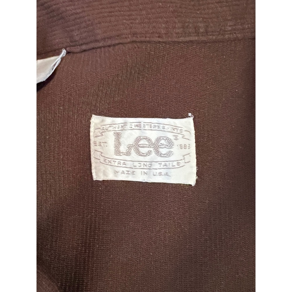 Vintage Lee Mens Brown Western Pearl Snap Shirt Short Sleeve Small Made in USA - Picture 5 of 6